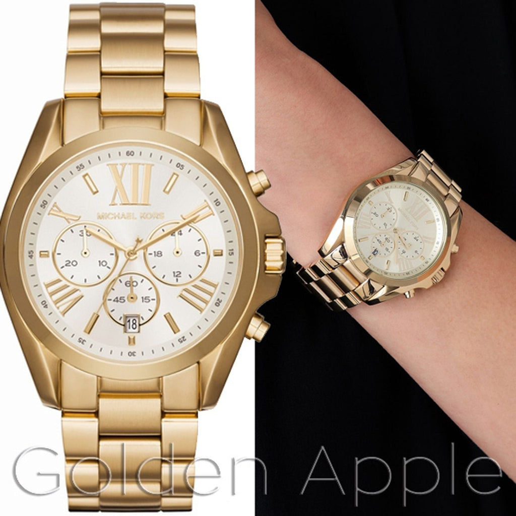 Michael Kors Bradshaw Chronograph White Dial Gold Steel Strap Watch For Women - MK6266 Buy Now By Michael Kors