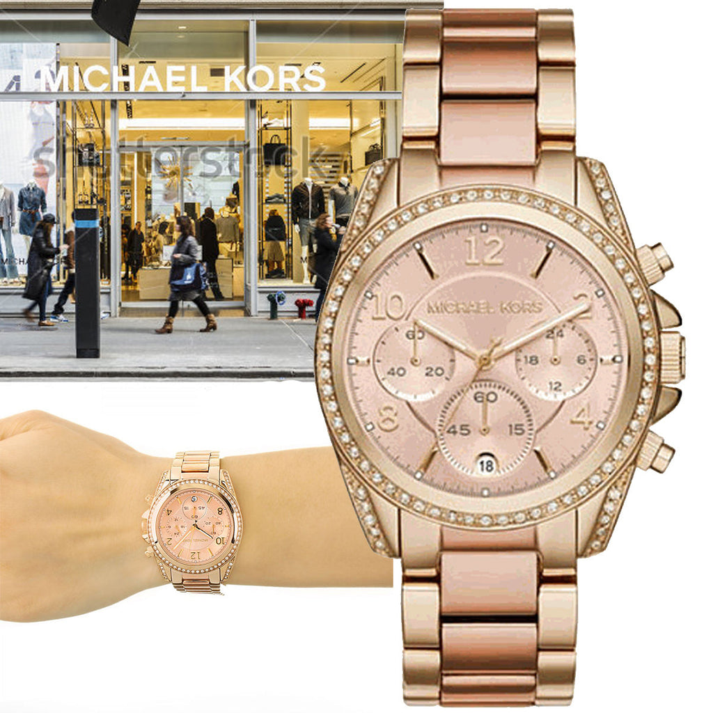 Michael Kors Blair Chronograph Rose Gold Dial Two Tone Steel Strap Watch for Women - MK6316 Buy Now By Michael Kors