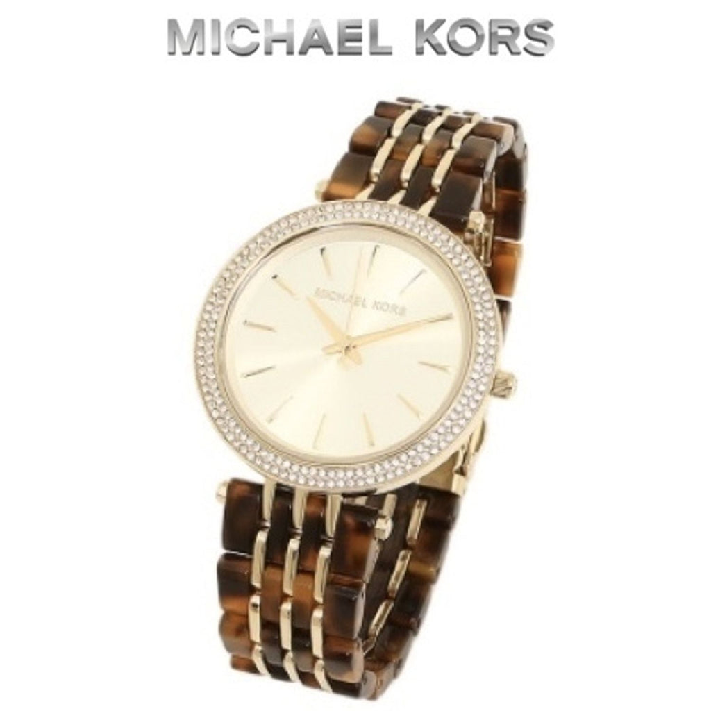 Michael Kors Darci Gold Dial Brown Two Tone Steel Strap Watch for Women - MK4326 Buy Now By Michael Kors