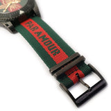 Gucci Dive Green & Red Dial Green & Red Nylon Strap Watch For Men - YA136216 Buy Now By Gucci