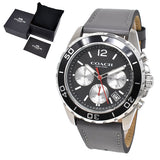 Coach Kent Grey Dial Grey Leather Strap Watch for Men - 14602561 Buy Now By Coach