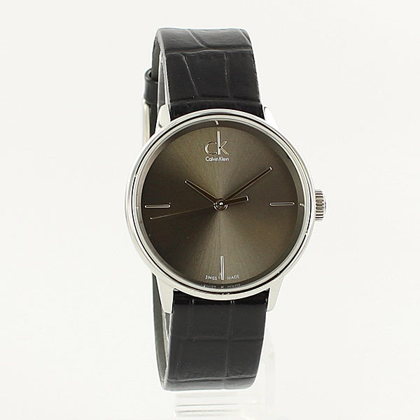 Calvin Klein Accent Black Dial Black Leather Strap Watch for Women - K2Y2Y1C3 Buy Now By Calvin Klein