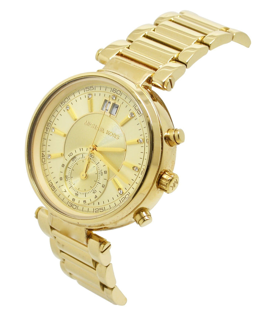 Michael Kors Sawyer White Dial Gold Steel Strap Watch for Women - MK6362 Buy Now By Michael Kors