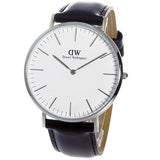 Daniel Wellington Classic Sheffield White Dial Black Leather Strap Watch For Men - DW00100020 Buy Now By Daniel Wellington