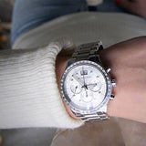 Michael Kors Brinkley Diamonds Silver Dial Silver Steel Strap Watch for Women - MK6186