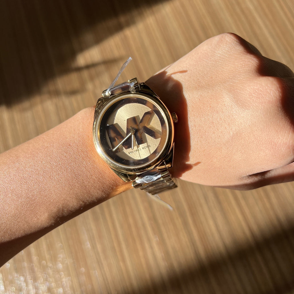 Michael Kors Janelle Three-Hand Gold Dial Two Tone Steel Strap Watch For Women - MK7136 Buy Now By Michael Kors