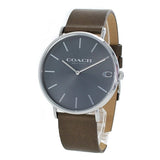 Coach Charles Grey Dial Brown Leather Strap Watch for Men - 14602153 Buy Now By Coach