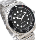 Gucci Dive Analog Black Dial Silver Steel Strap Watch For Men - YA136208 Buy Now By Gucci