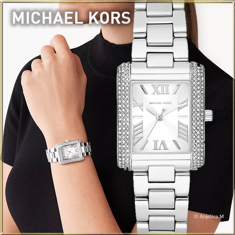 Michael Kors Emery Three-Hand Crystals White Dial Silver Steel Strap Watch for Women - MK4642 Buy Now By Michael Kors