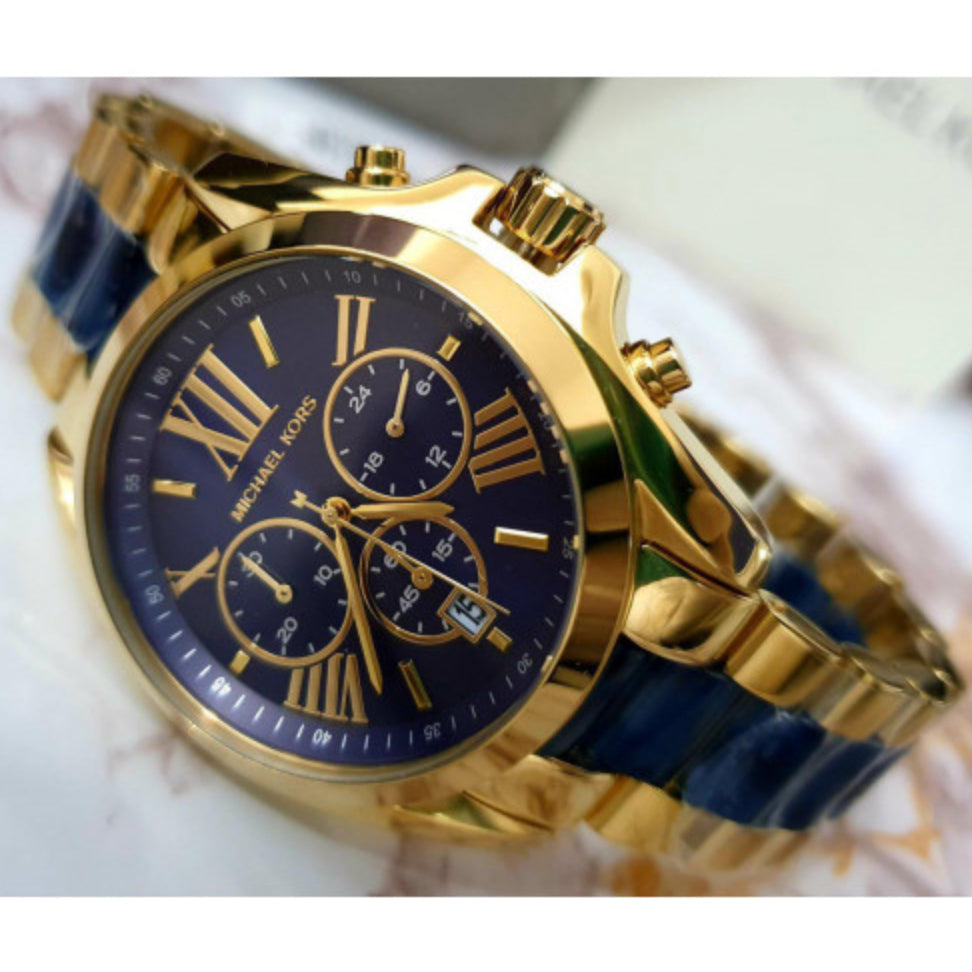 Michael Kors Bradshaw Navy Blue Dial Two Tone Steel Strap Watch for Women - MK6268 Buy Now By Michael Kors