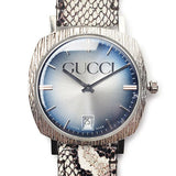 Gucci Grip Vintage Blue Dial Snakeskin Brown Leather Strap Watch for Women - YA152401 Buy Now By Gucci