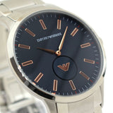 Emporio Armani Renato Blue Dial Silver Steel Strap Watch For Men - AR11137 Buy Now By Emporio Armani