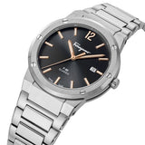 Salvatore Ferragamo F-80 Classic Black Dial Silver Steel Strap Watch for Men - SFDT02423 Buy Now By Salvatore Ferragamo