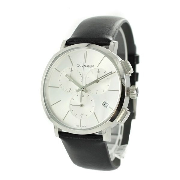 Calvin Klein Posh Silver Dial Black Leather Strap Watch for Men - K8Q371C6 Buy Now By Calvin Klein
