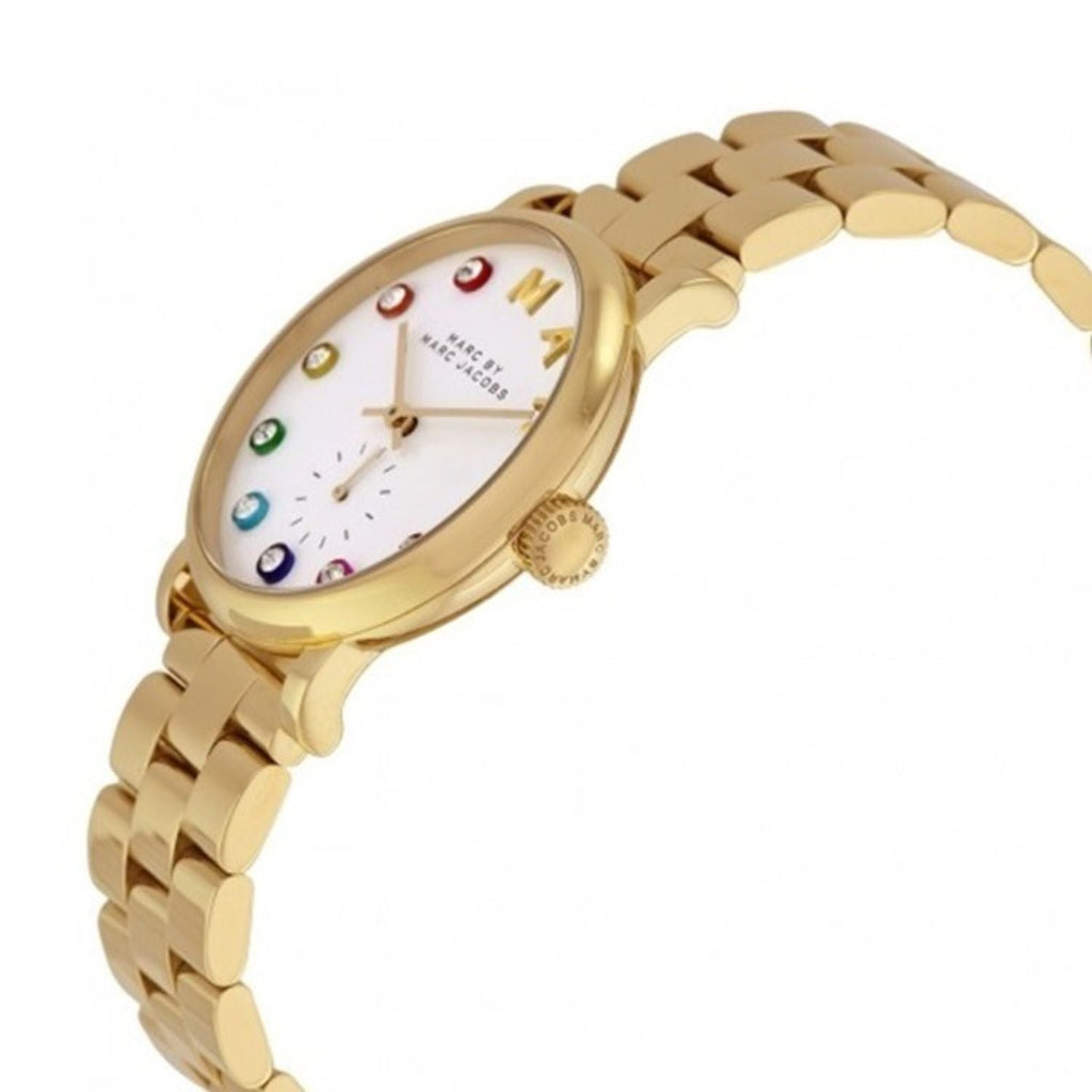 Marc Jacobs Baker White Dial Gold Steel Strap Watch for Women - MBM3440 Buy Now By Marc Jacobs