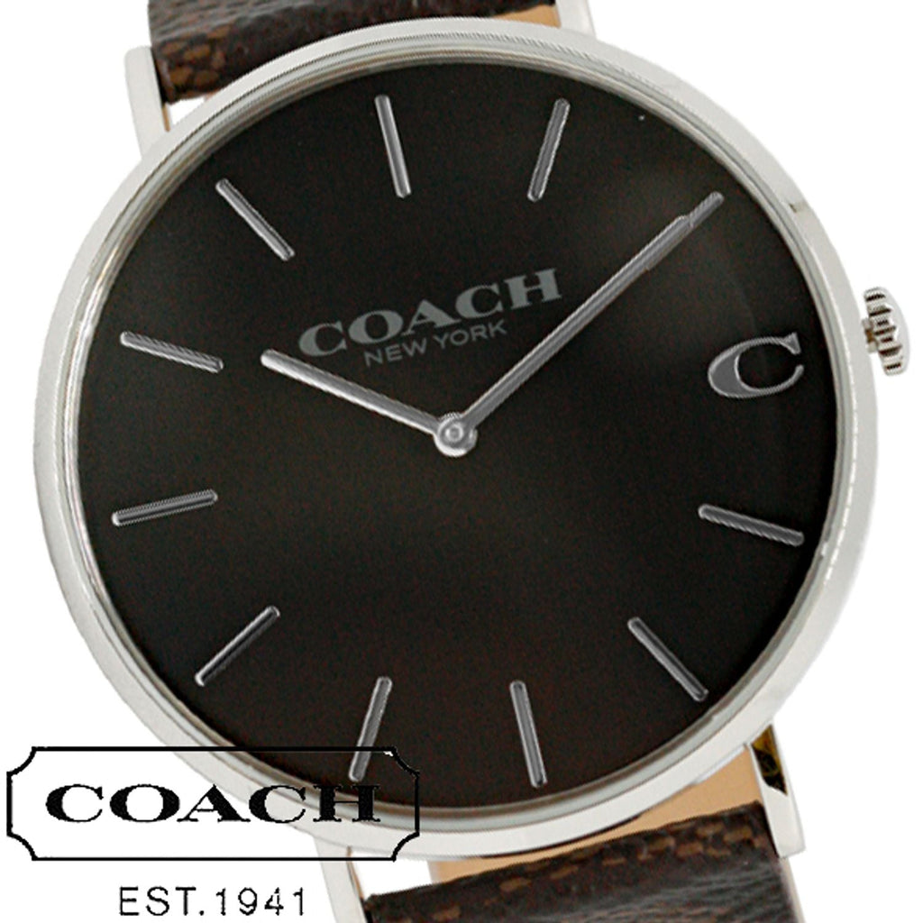 Coach Charles Black Dial Brown Leather Strap Watch for Women - 14602156 Buy Now By Coach