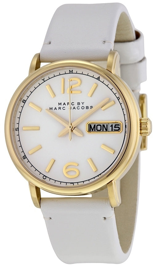 Marc Jacobs Fergus Grey Dial Grey Leather Strap Watch for Women - MBM8654 Buy Now By Marc Jacobs