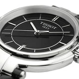 Tissot T Lady Flamingo Black Dial Black Leather Strap Watch For Women - T094.210.16.051.00 Buy Now By Tissot