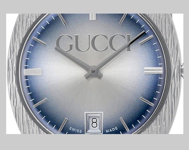 Gucci Grip Vintage Blue Dial Snakeskin Brown Leather Strap Watch for Women - YA152401 Buy Now By Gucci