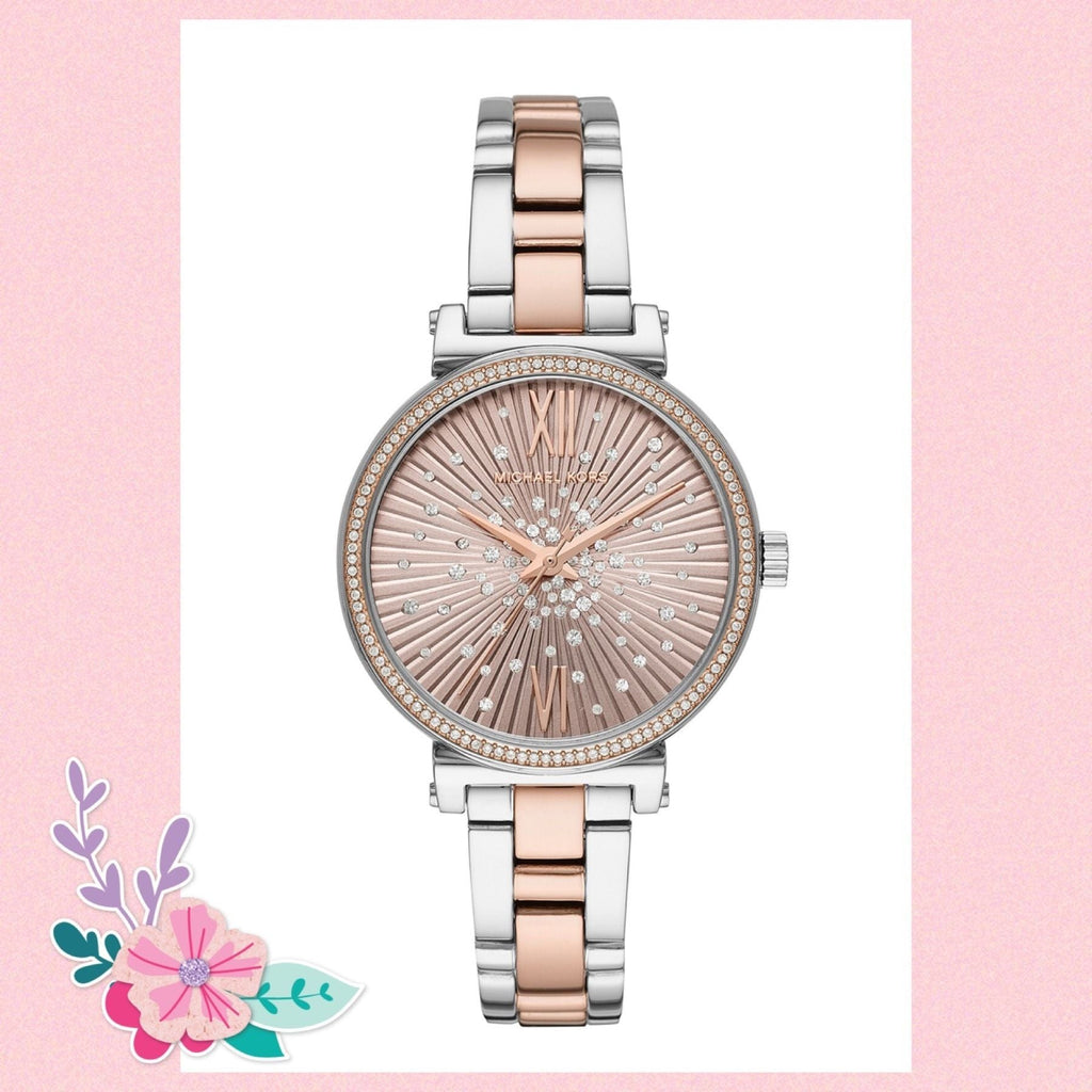 Michael Kors Sofie Quartz Rose Gold Dial Two Tone Steel Strap Watch For Women - MK3972 Buy Now By Michael Kors