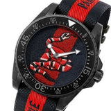 Gucci Dive Blue & Red Dial Blue & Red Nylon Strap Watch For Men - YA136214 Buy Now By Gucci