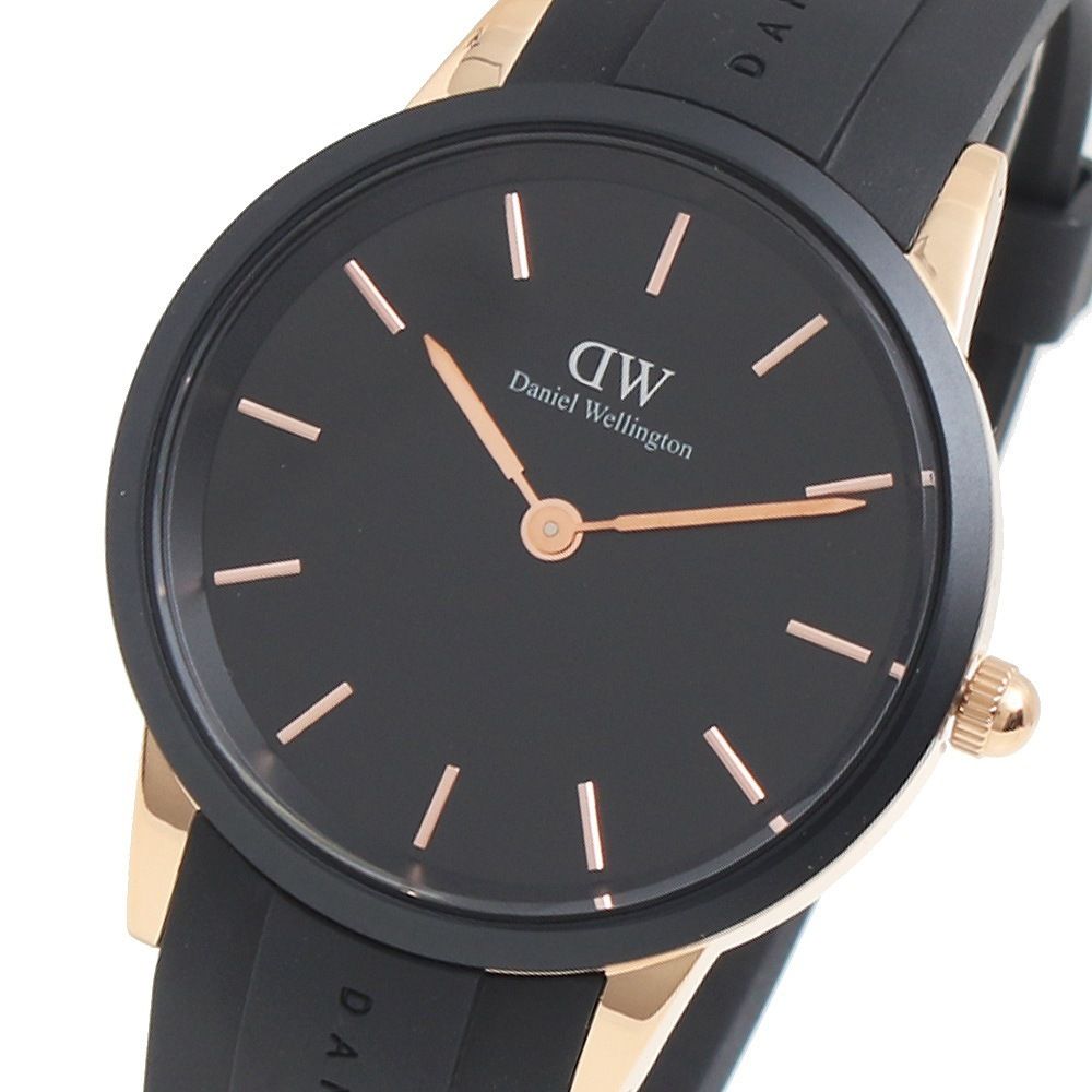 Daniel Wellington Iconic Motion Black Dial Rubber Strap Watch For Women - DW00100426 Buy Now By Daniel Wellington