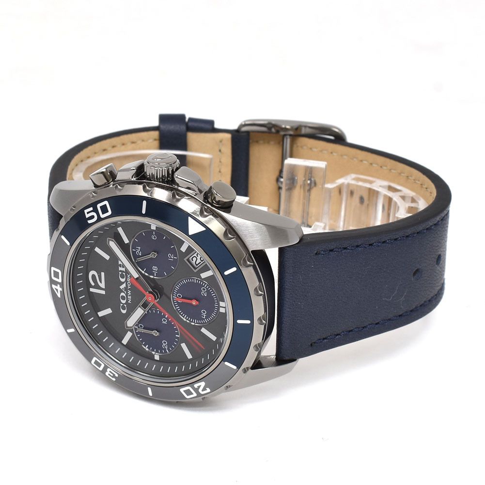 Coach Kent Grey Dial Blue Leather Strap Watch for Men - 14602558 Buy Now By Coach