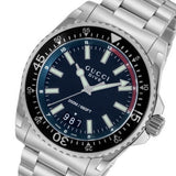 Gucci Dive Quartz Black Dial Silver Steel Strap Watch For Men - YA136212 Buy Now By Gucci