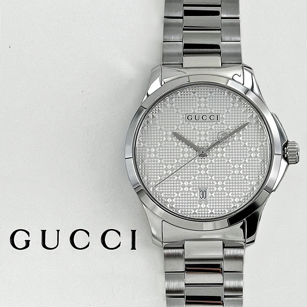Gucci G Timeless Quartz Silver Dial Silver Steel Strap Watch For Women - YA126459 Buy Now By Gucci