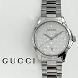 Gucci G Timeless Quartz Silver Dial Silver Steel Strap Watch For Women - YA126459 Buy Now By Gucci