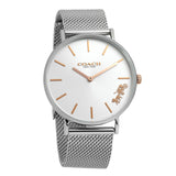 Coach Perry White Dial Silver Mesh Bracelet Watch for Women - 14503124 Buy Now By Coach