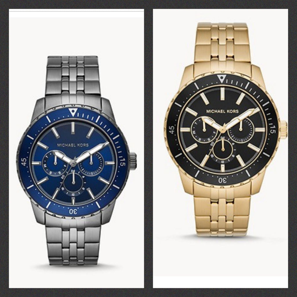 Michael Kors Cunningham Multifunction Black Dial Gold Steel Strap Watch For Men - MK7154 Buy Now By Michael Kors