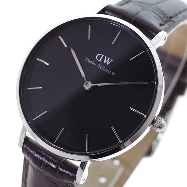Daniel Wellington Classic Petite York Black Dial Brown Leather Strap Watch For Women - DW00100182 Buy Now By Daniel Wellington