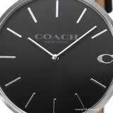 Coach Charles Black Dial Black Leather Strap Watch for Men - 14602149 Buy Now By Coach