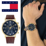 Tommy Hilfiger Daniel Blue Dial Brown Leather Strap Watch for Men - 1710380 Buy Now By Tommy Hilfiger