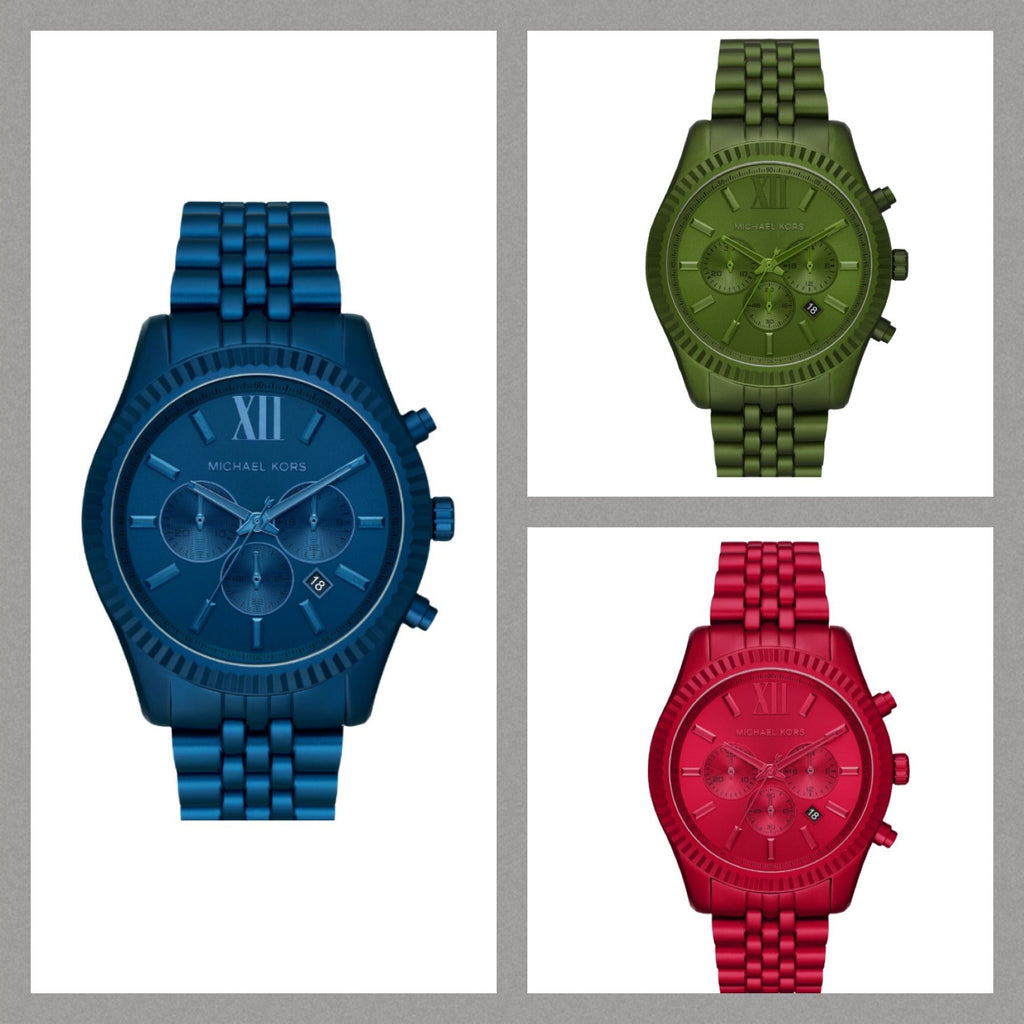 Michael Kors Lexington Chronograph Green Dial Green Steel Strap Watch For Men - MK8790 Buy Now By Michael Kors