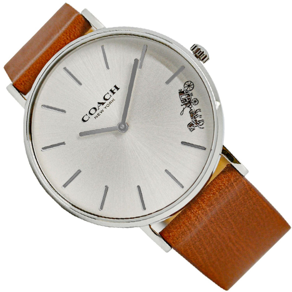 Coach Charles Silver Dial Brown Leather Strap Watch for Men - 14602152 Buy Now By Coach