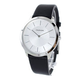 Calvin Klein Minimalist White Dial Black Leather Strap Watch for Men - K3M211C6 Buy Now By Calvin Klein
