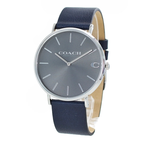 Coach Charles Grey Dial Black Leather Strap Watch for Men - 14602150 Buy Now By Coach