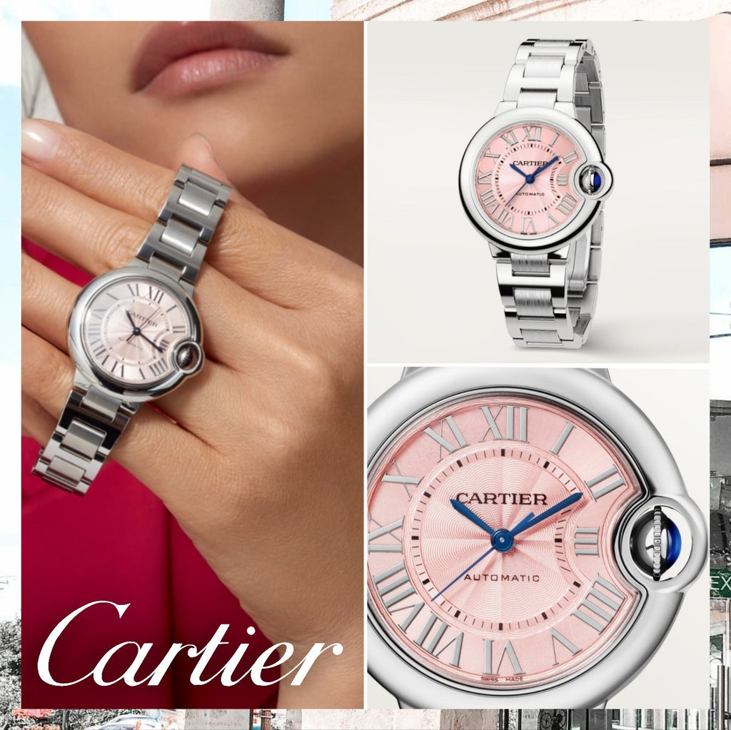 Cartier Ballon Bleu de Cartier Pink Dial Silver Steel Strap Watch for Women - WSBB0046 Buy Now By Cartier