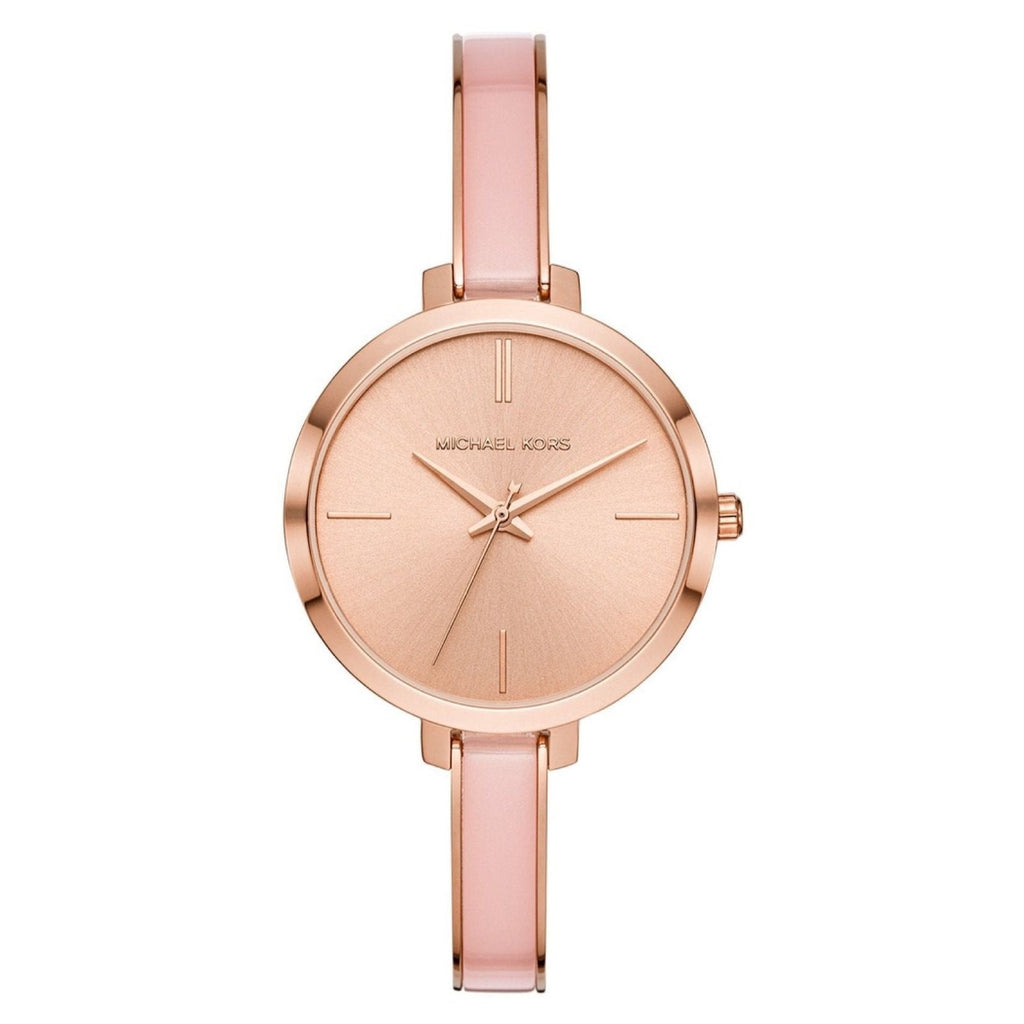 Michael Kors Jaryn Analog Gold Dial Pink Steel Strap Watch For Women - MK4343 Buy Now By Michael Kors