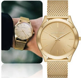 Michael Kors Slim Runway Quartz Gold Dial Gold Mesh Bracelet Watch For Women - MK8625 Buy Now By Michael Kors