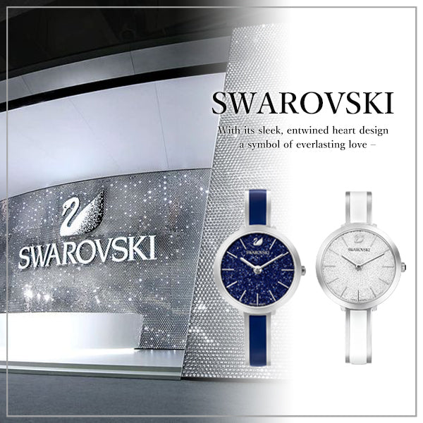 Swarovski Crystalline Delight Analog Blue Dial Two Tone Steel Strap Watch for Women - 5580533 Buy Now By Swarovski