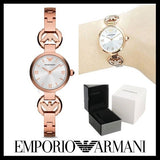 Emporio Armani Retro Quartz Silver Dial Rose Gold Steel Strap Watch For Women - AR1776 Buy Now By Emporio Armani