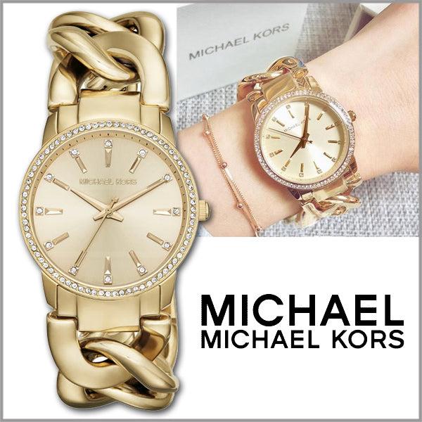 Michael Kors Nini Three Hand Gold Dial Gold Steel Strap Watch For Women - MK3235 Buy Now By Michael Kors