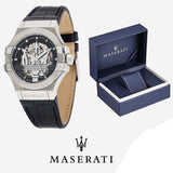 Maserati Potenza Automatic Black Dial Black Leather Strap Watch For Men - R8821108001 Buy Now By Maserati