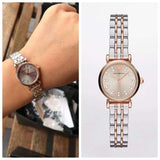 Emporio Armani Gianni T Bar Grey Dial Two Tone Steel Strap Watch For Women - AR1841 Buy Now By Emporio Armani
