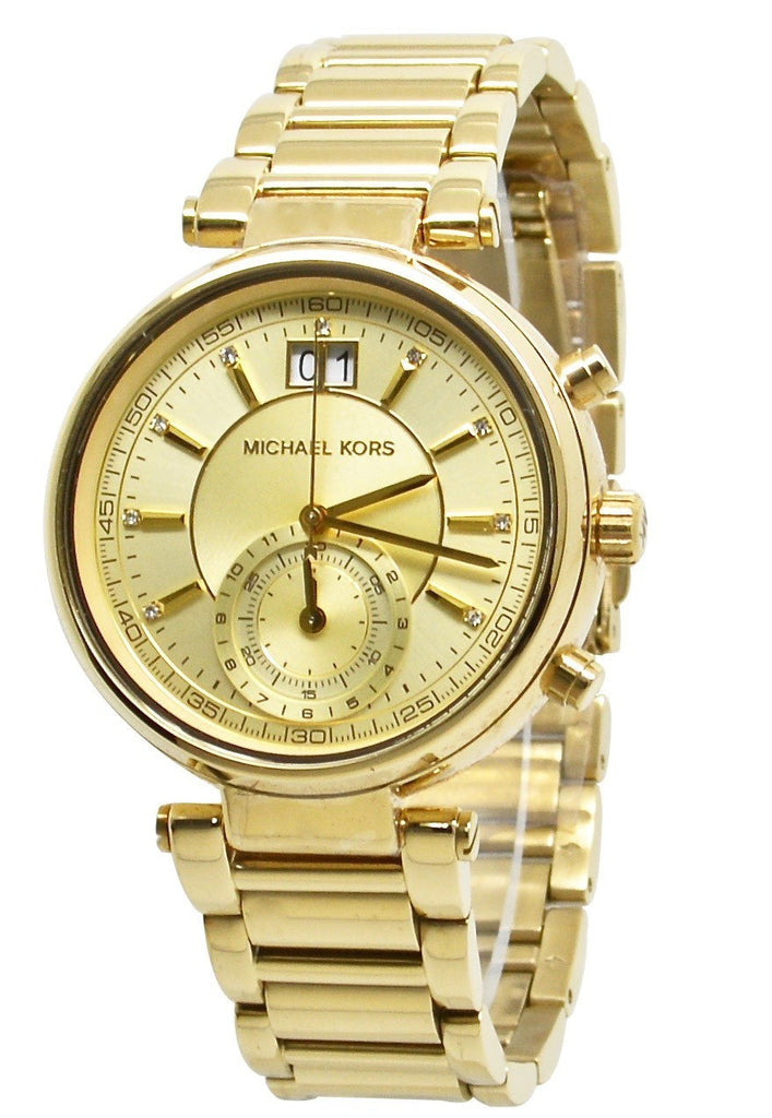Michael Kors Sawyer White Dial Gold Steel Strap Watch for Women - MK6362 Buy Now By Michael Kors