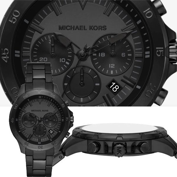 Michael Kors Grayson Chronograph Black Dial Black Steel Strap Watch For Men - MK9109 Buy Now By Michael Kors