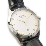 Gucci G Timeless Automatic Silver Dial Black Leather Strap Unisex Watch - YA126468 Buy Now By Gucci